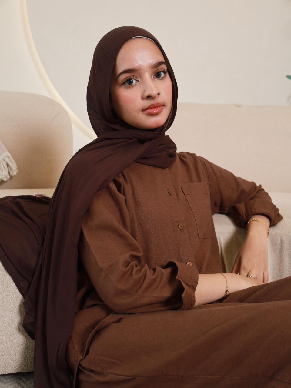 Safa Linen Set - Brown